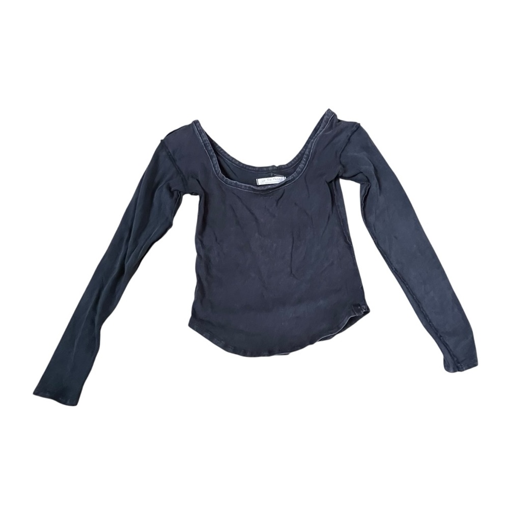 We the Free Dark Gray Long Sleeve Crop Size S Women